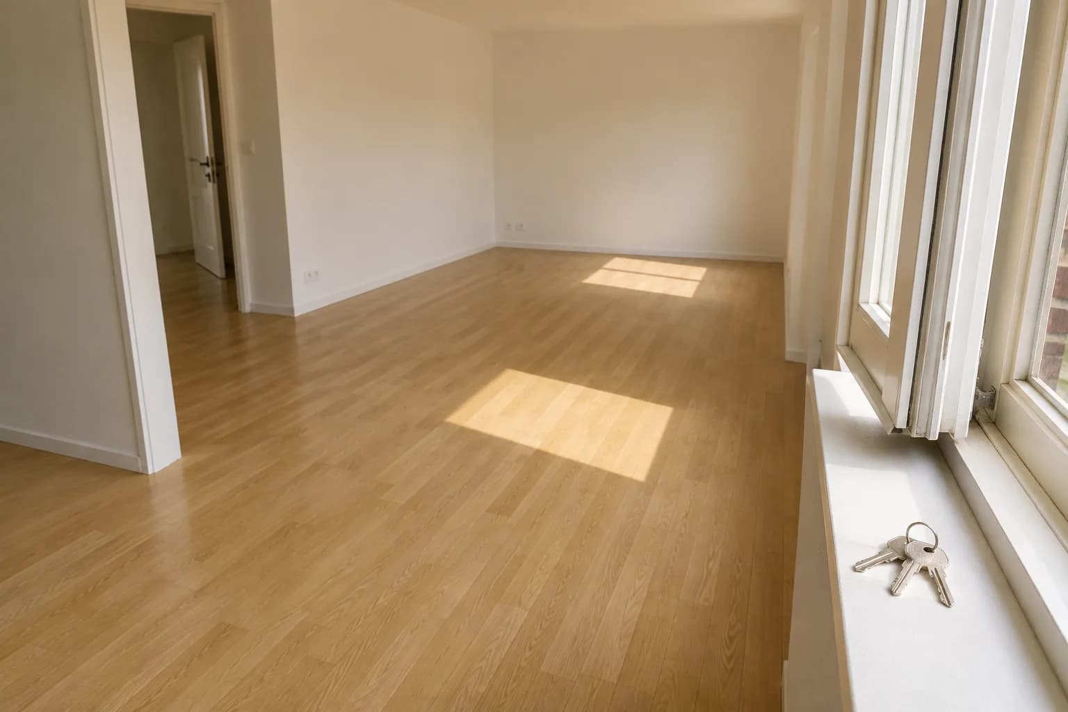 Logement vide et nettoyé avant un état des lieux de sortie